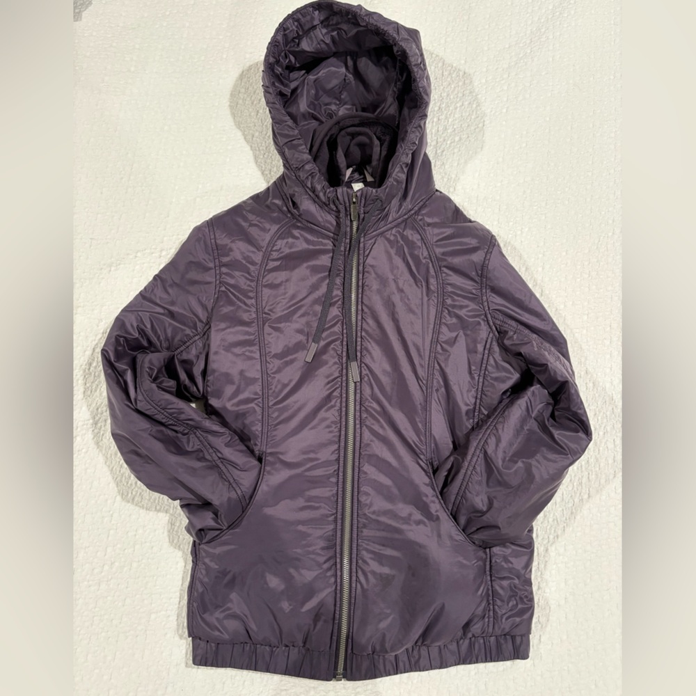 LULULEMON - purple bomber jacket - size 10